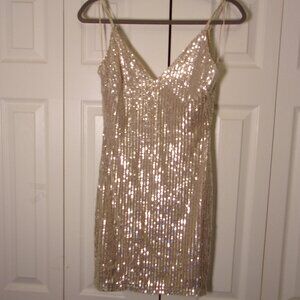 Lovely Day Sequin Party Mini Dress Size M